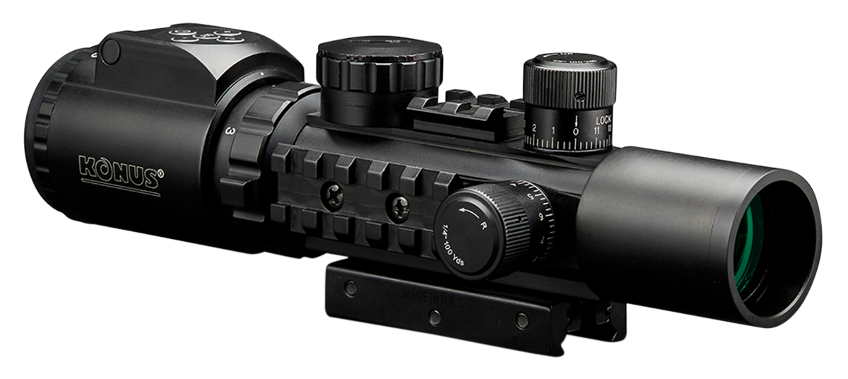 Konus USA KONUSPRO AS-34 2-6x28mm Dual Illuminated Engraved Mil-Dot Rifle Scope - 7170